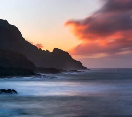 Küstenlandschaft auf La Palma im Dämmerlicht